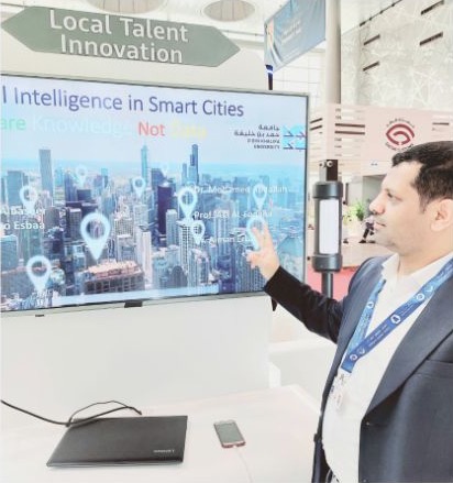 Dr. Abdullatif Albaseer presenting research on smart cities and artificial intelligence